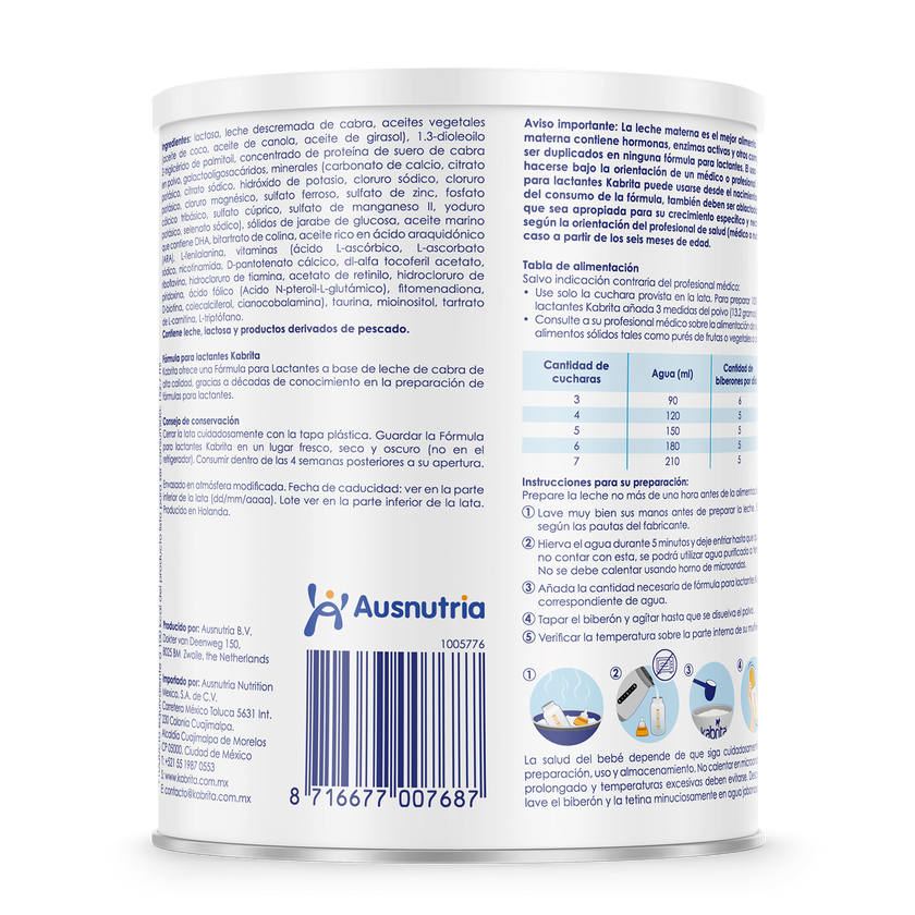 Fórmula para Lactantes de 0 a 6 meses - 400g | Kabrita