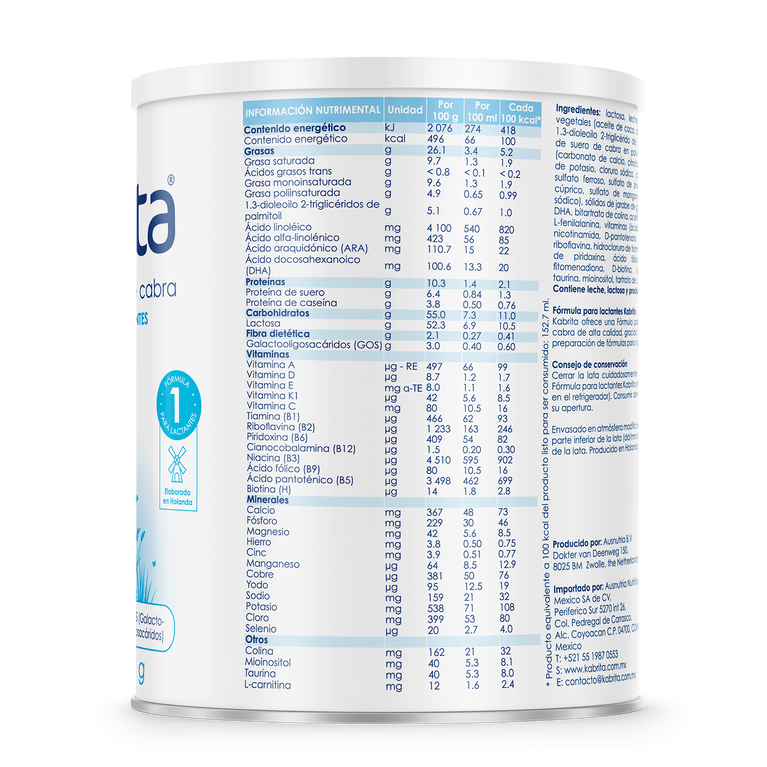 Kabrita Etapa 1 (0 a 6 meses) - 800g - Pack x 4