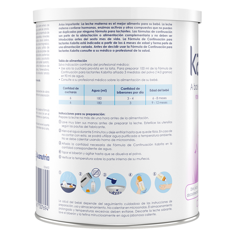 Fórmula de continuación Kabrita de 6 a 12 meses - Pack x2